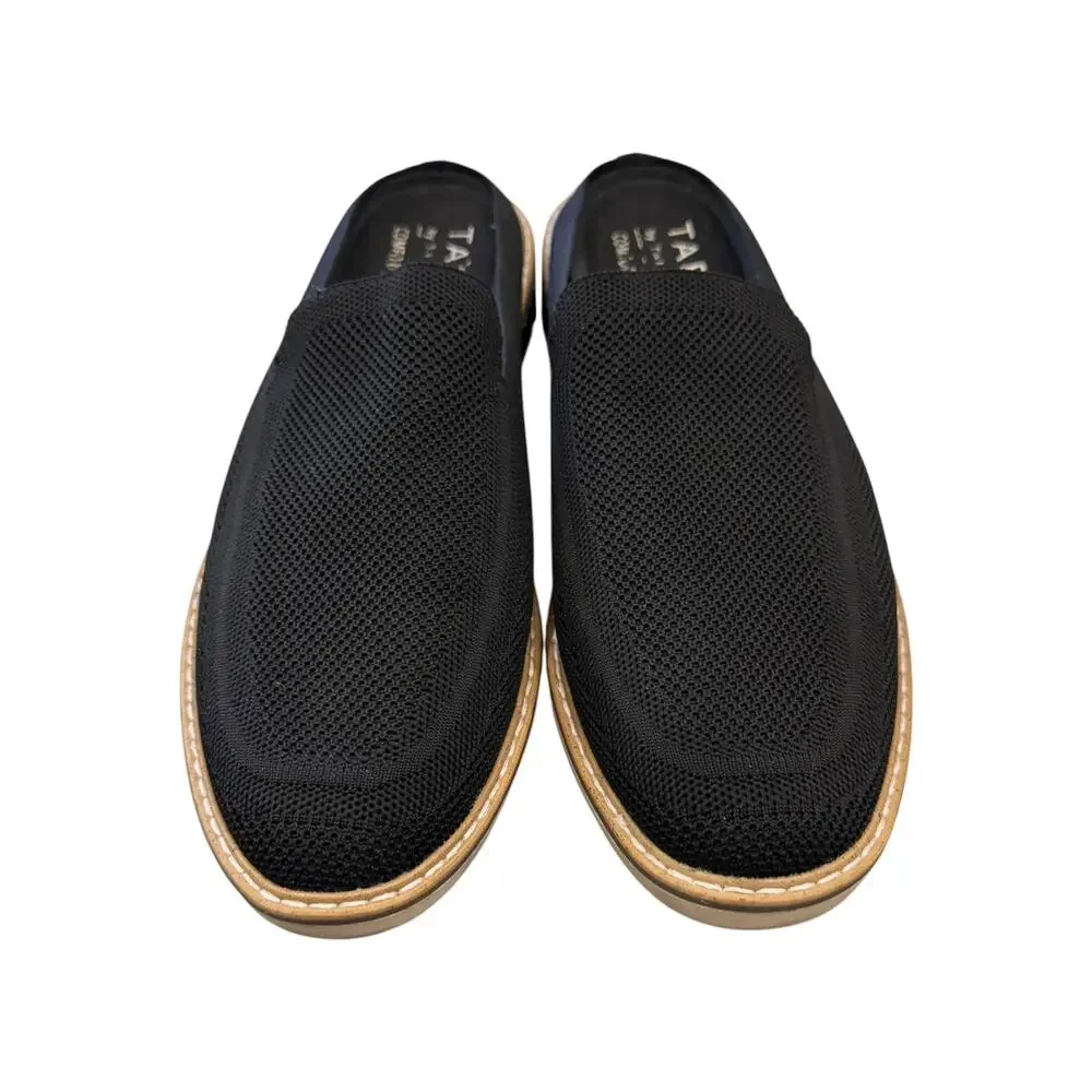 Taryn Rose Knit Slip On Mule Loafers Black Women’s 9.5